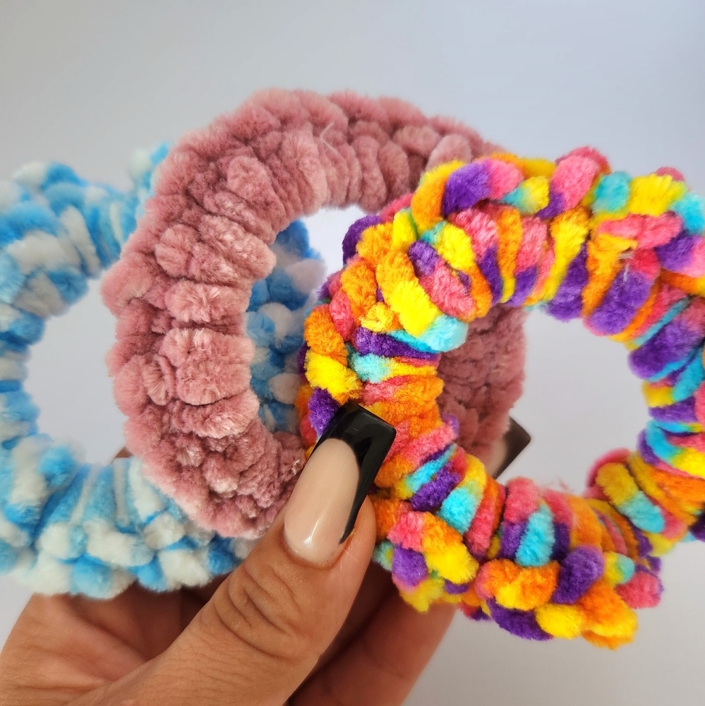 3pcs Hand Crafted Crochet Scrunchies